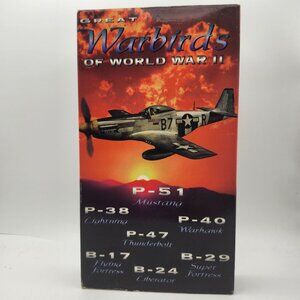 Great Warbirds Of World War II VHS WW2 P51 Mustang B17 Flying Fortress P38 B24
